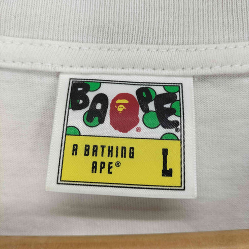 アベイシングエイプ BAPE by A BATHING APE 袖裾シングル フリントカモプリントクルーネックTシャツ メンズ L