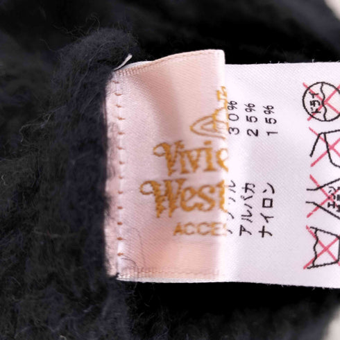 ヴィヴィアンウエストウッドアクセサリー Vivienne Westwood Accessories つば付き ローゲージ ボンボン 二ット 帽子 レディース ONE SIZE