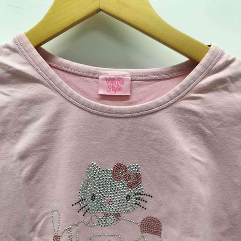 Vivitix Style Y2K ラインストーン キャラクターデザイン Tシャツ レディース JPN:L