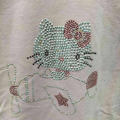 Vivitix Style Y2K ラインストーン キャラクターデザイン Tシャツ レディース JPN:L