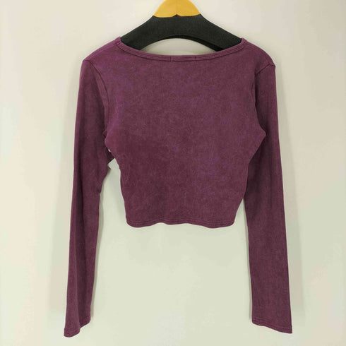 スライ SLY 24SS AGING LOGO RIB エイジング ロゴ リブ トップ レディース FREE