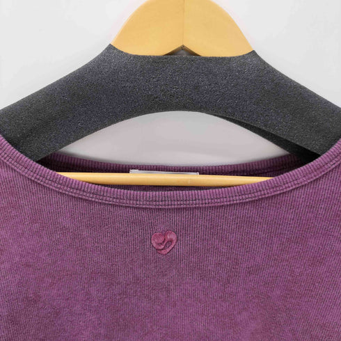 スライ SLY 24SS AGING LOGO RIB エイジング ロゴ リブ トップ レディース FREE