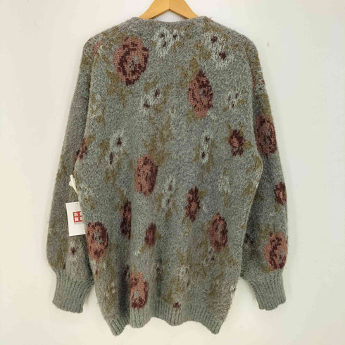 ジーナシス JEANASIS 5GフラワーラメフェザーVカーディガン レディース FREE