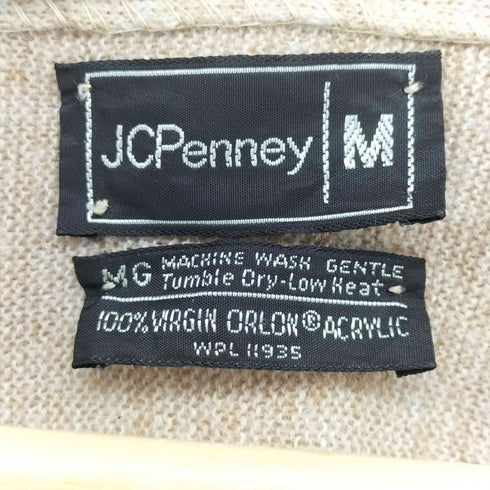 ジェーシーペニー JC Penney 70S USA製 アクリル ニット カーディガン メンズ import:M
