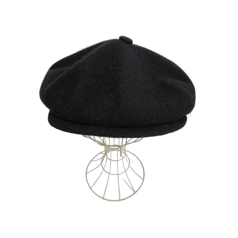 フォーワンセブンバイエディフィス 417 by EDIFICE SMU GALAXY ロゴ 刺繍 ウール アクリル ハンチング キャップ メンズ L