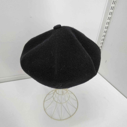 フォーワンセブンバイエディフィス 417 by EDIFICE SMU GALAXY ロゴ 刺繍 ウール アクリル ハンチング キャップ メンズ L