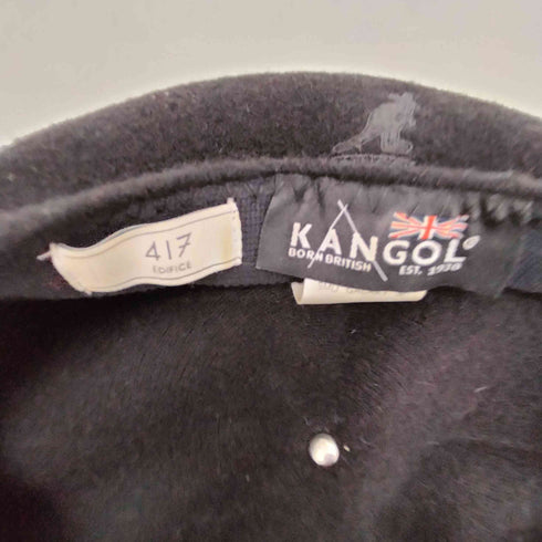 フォーワンセブンバイエディフィス 417 by EDIFICE SMU GALAXY ロゴ 刺繍 ウール アクリル ハンチング キャップ メンズ L