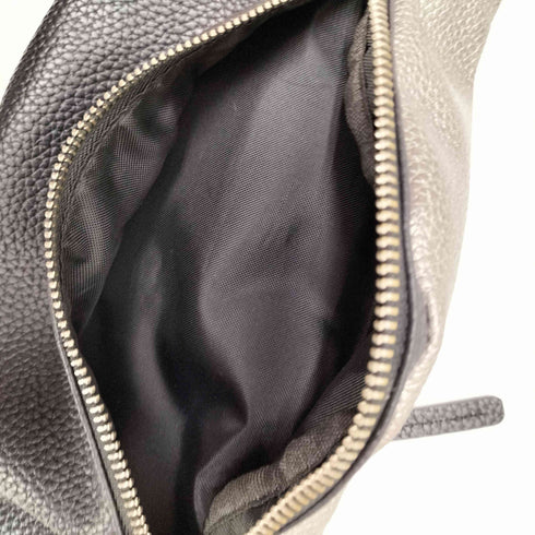 N NUMBER COMMON BASE シボ革 レザー バイカラー ボディバッグ メンズ