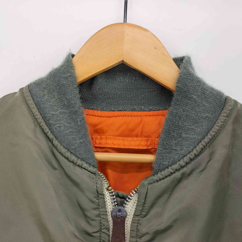 アルファインダストリーズ ALPHA INDUSTRIES 80-90S USA製 MA-1 ミリタリー ボンバー ジャケット メンズ import:XL
