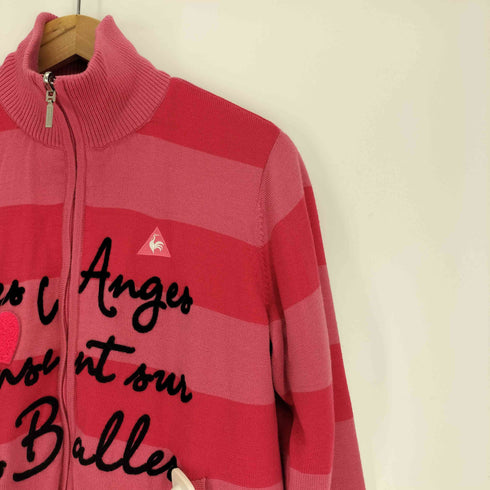 ルコック スポルティフ le coq sportif ハート ワッペン スタンドネック リバーシブル ボーダー 中綿 パテッド ジャケット ゴルフジャケット レディース JPN:L