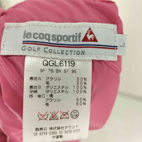 ルコック スポルティフ le coq sportif ハート ワッペン スタンドネック リバーシブル ボーダー 中綿 パテッド ジャケット ゴルフジャケット レディース JPN:L