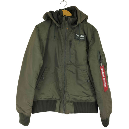 アルファインダストリーズ ALPHA INDUSTRIES フーデッドリブジャケット メンズ JPN:L