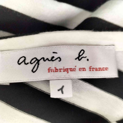 アニエスベー agnes b. VネックL/Sボーダーワンピース レディース JPN:1