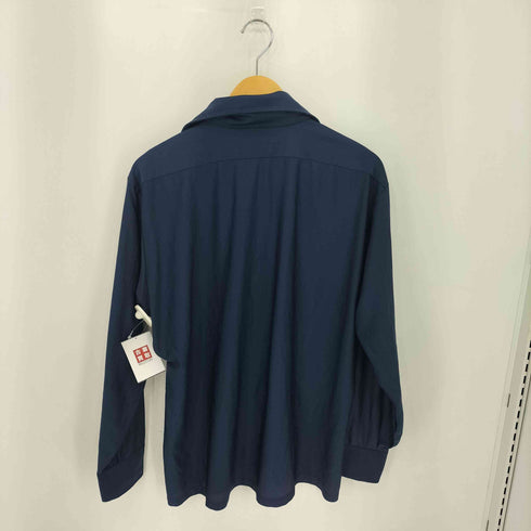 OHRBACH’S 70-80s 開襟 襟芯 ナイロン オープンカラーシャツ メンズ import:L