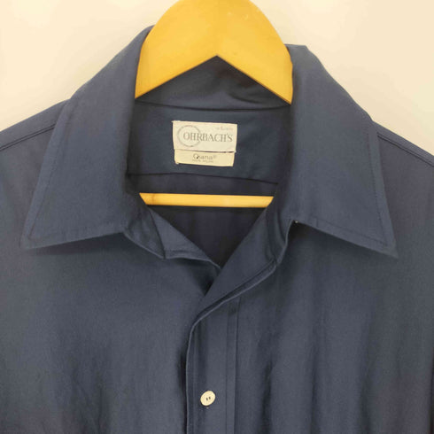 OHRBACH’S 70-80s 開襟 襟芯 ナイロン オープンカラーシャツ メンズ import:L