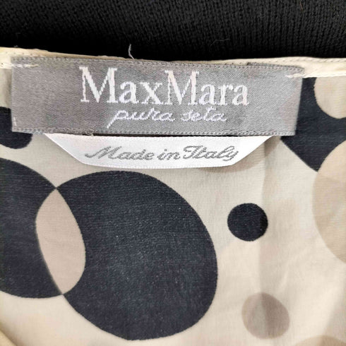 マックスマーラ MAX MARA イタリア製 ドット柄シルクブラウス レディース JPN:42