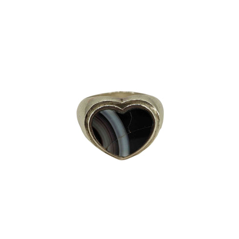 HATTON LABS Heart Signet Ring Silver 925刻印 ストーンデザイン ハートシグネット リング Import レディース 11号