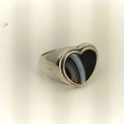 HATTON LABS Heart Signet Ring Silver 925刻印 ストーンデザイン ハートシグネット リング Import レディース 11号