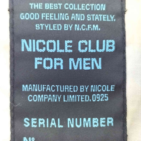 ニコルクラブフォーメン NICOLE CLUB FOR MEN アクリルコーテイング 4B テーラードジャケット Y2K メンズ JPN:46