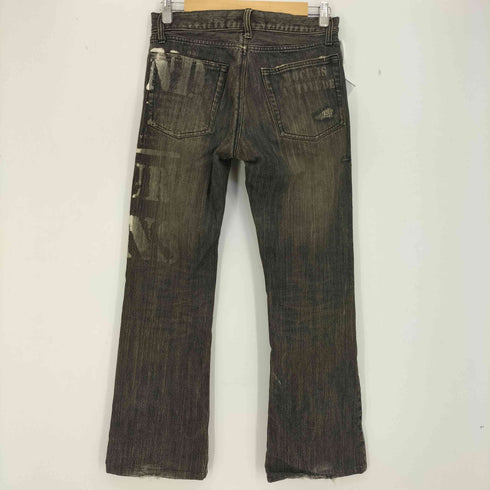 EDGE RUPERT ペイント ダメージ ローライズ フレアデニム Y2K メンズ JPN:S