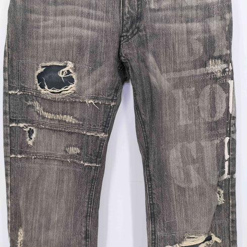 EDGE RUPERT ペイント ダメージ ローライズ フレアデニム Y2K メンズ JPN:S