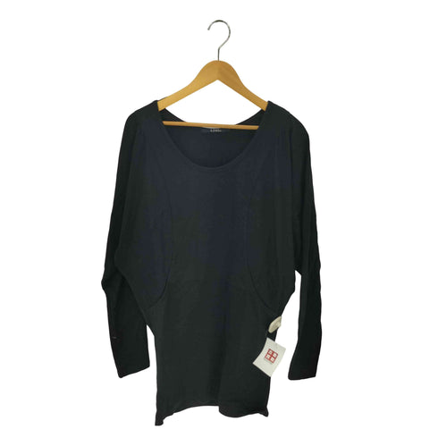 リミフゥ LIMI feu ボートネック ロングスリーブ コットン ロングTシャツ チュニック レディース JPN:S