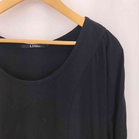 リミフゥ LIMI feu ボートネック ロングスリーブ コットン ロングTシャツ チュニック レディース JPN:S