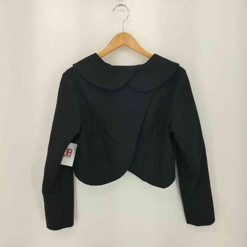 accole ohlala ドッキングデザイン ショールカラー クロップドジャケット elegance レディース 2