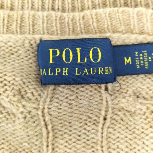 ポロラルフローレン POLO RALPH LAUREN スモールポニー刺繍 ケーブルニットセーター レディース JPN:M