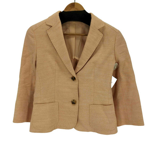 バーバリーロンドン BURBERRY LONDON リネンナイロン混2Bテーラードジャケット レディース JPN:42