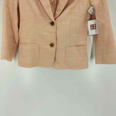 バーバリーロンドン BURBERRY LONDON リネンナイロン混2Bテーラードジャケット レディース JPN:42