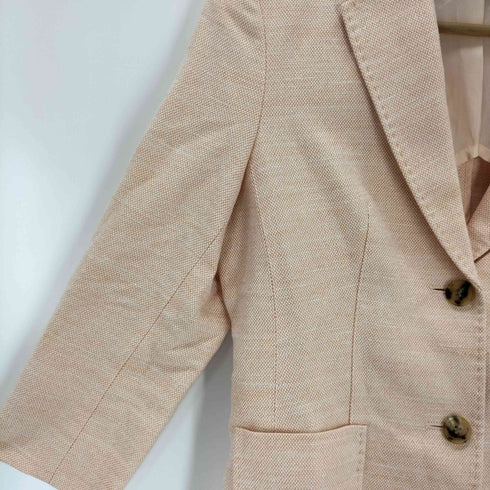 バーバリーロンドン BURBERRY LONDON リネンナイロン混2Bテーラードジャケット レディース JPN:42