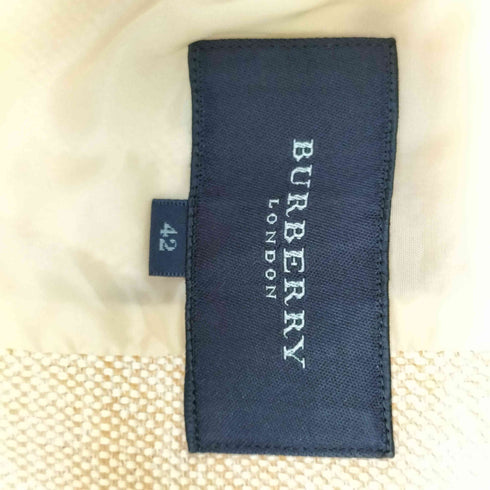 バーバリーロンドン BURBERRY LONDON リネンナイロン混2Bテーラードジャケット レディース JPN:42