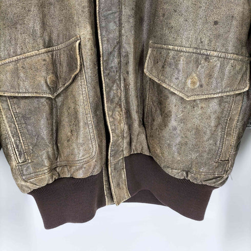 エルエルビーン L.L.Bean 80S MADE IN USA SCOVILLジップ A-2 レザーフライトジャケット メンズ 40