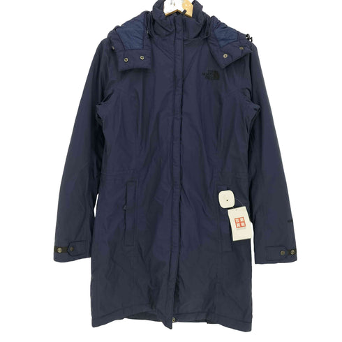 ザノースフェイス THE NORTH FACE HYVENT ロゴ刺繍 フード付き 比翼 ダブルジップ 中綿コート レディース import:XXL