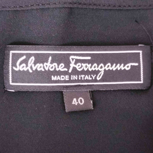 サルヴァトーレフェラガモ Salvatore Ferragamo シルク混スリットスカート レディース JPN:40