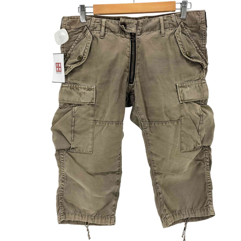 IZREEL ガーメントダイ マルチギミック クロップドカーゴパンツ Y2K グランジ メンズ 30