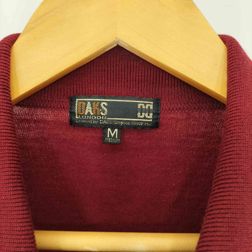 ダックスロンドン DAKS LONDON ウールニット 長袖ポロシャツ メンズ M