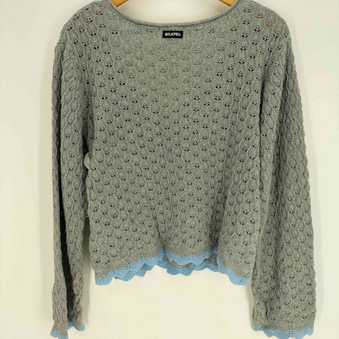 ミルクフェド MILKFED. 23SS SCALLOP HEM KNIT CARDIGAN スカロップ ヘム ニット カーディガン レディース ONE SIZE