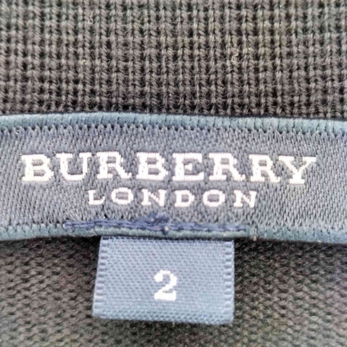 バーバリーロンドン BURBERRY LONDON ウール ロゴ刺繍 スキッパー 襟付き ニット レディース JPN:2