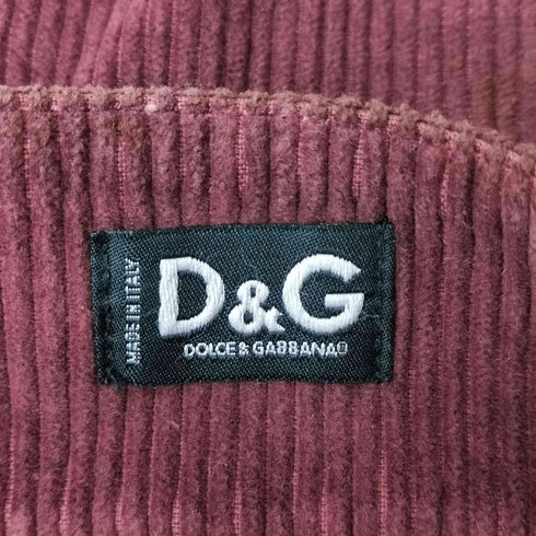 ディーアンドジードルチェアンドガッバーナ D&G DOLCE&GABBANA イタリア製 ジップポケットコーデュロイスカート レディース 24/38