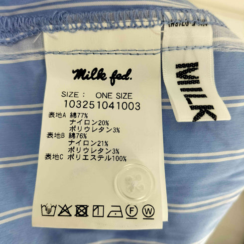 ミルクフェド MILKFED. STRIPED SKIPPER DRESS ストライプ スキッパー ドレス ワンピース レディース ONE SIZE