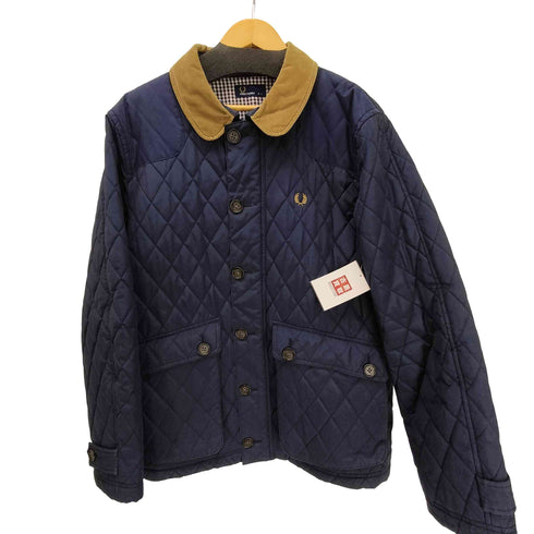 フレッドペリー FRED PERRY Quilting Jacket ロゴ 刺繍 襟コーデュロイ キルティング ジャケット メンズ import:L