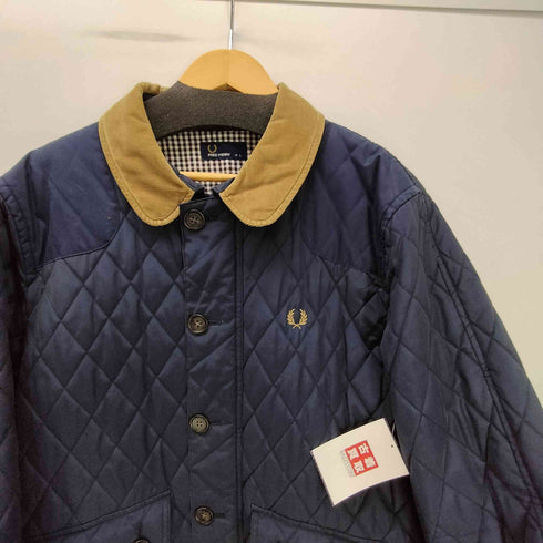 フレッドペリー FRED PERRY Quilting Jacket ロゴ 刺繍 襟コーデュロイ キルティング ジャケット メンズ import:L