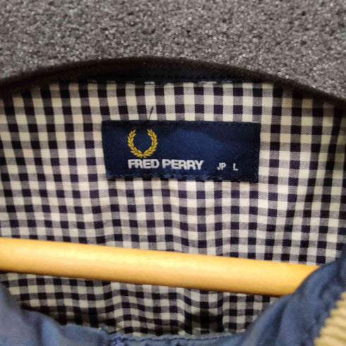 フレッドペリー FRED PERRY Quilting Jacket ロゴ 刺繍 襟コーデュロイ キルティング ジャケット メンズ import:L