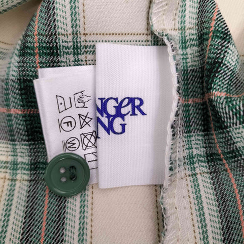 ヤンガーソング Younger Song Zip ombre check over shirt メンズ JPN:L