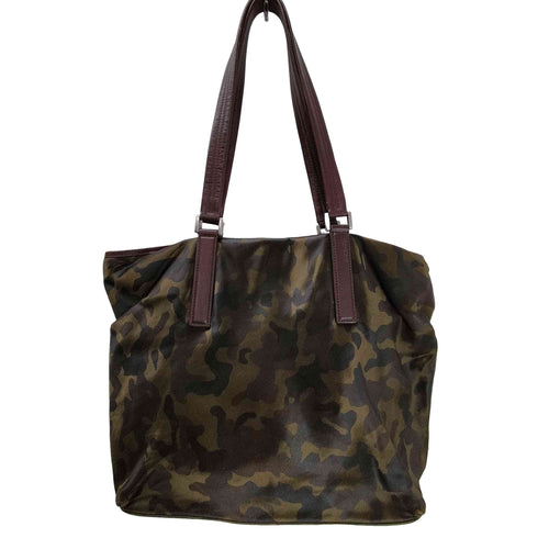 ポールスミス Paul Smith ウッドランドカモ 迷彩柄 レザー ストラップ トート バッグ メンズ