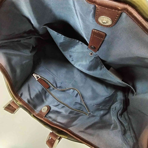 ポールスミス Paul Smith ウッドランドカモ 迷彩柄 レザー ストラップ トート バッグ メンズ