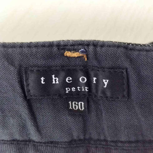 セオリー theory petit センタープレスブラックデニムスラックス レディース 160