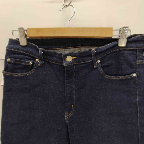 フレッドペリー FRED PERRY SKINNY DENIM 革パッチ 5ポケット ジップフライ スキニー デニム パンツ 濃紺 メンズ L